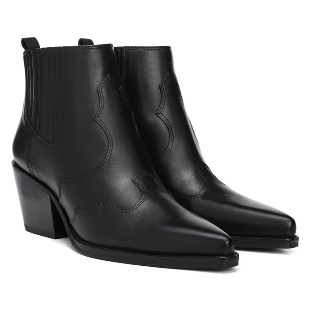 Sam Edelman Black Leather Booties
